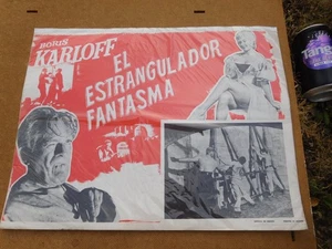 Spanish Movie Poster Karloff Phantom Strangler 1958 Estrangulador fantasma - Imagen 1 de 1