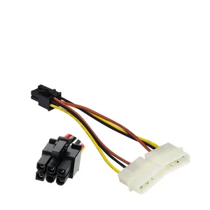 Cable alimentacion tarjeta grafica PCI Express 6 pin hembra doble Molex LP4 A-1 - Zdjęcie 1 z 2