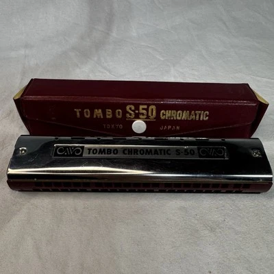 TOMBO S-50 хроматическая одиночная губная гармоника с чехлом Токио Япония БЫСТРАЯ ДОСТАВКА!! - Изображение 1 из 4