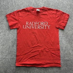 Camisa universitaria Radford University para hombre pequeña roja Gildan camiseta universitaria de algodón pesado - Imagen 1 de 16
