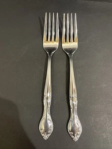 2 Hampton Court pattern stainless salad forks 6 1/2" Japan - Picture 1 of 8