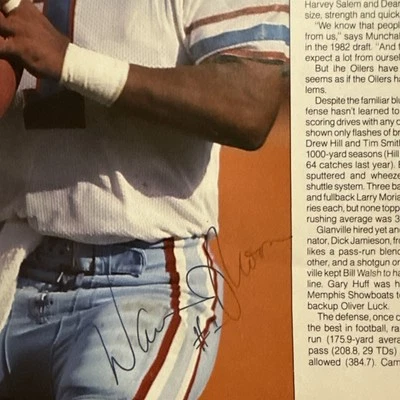 Mike Rozier & Warren Moon HOF Autographed 8x10 Signed Magazine Page Photo - Image 1 of 4