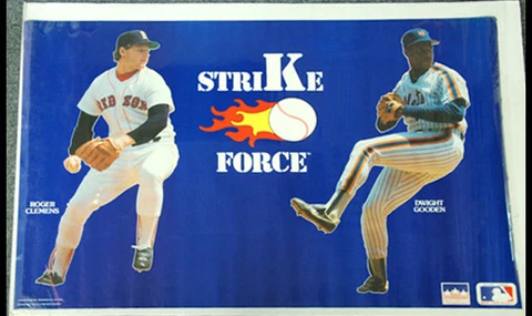 Roger Clemens and Dwight Gooden STRIKE FORCE 1988 Red Sox-Mets 22x34 POSTER Cover