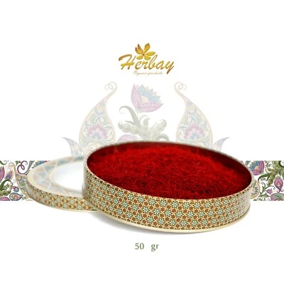 Herbay Saffron, Finest Pure Premium Super-Negin Saffron Spice 50 grams Khatam - Image 1 of 4