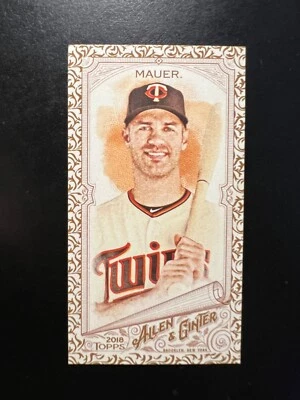 2018 Topps Allen and Ginter Mini Gold #306 Joe Mauer Twins - Image 1 of 2