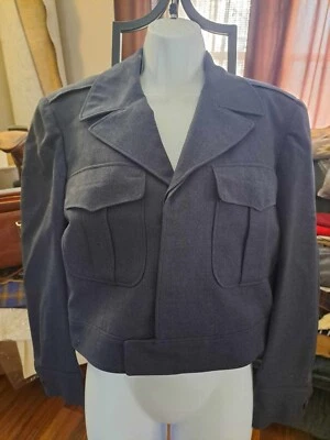 Chaqueta De Colección USAF 38PS Lana Años 40 Post Segunda Guerra Mundial 1948 Azul 84 Uniforme Forro Marca Foto 1 de 4