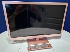 Sharp 24" Rose Gold TV/DVD Combi - Freeview HD - Retro Gaming / Camper / Caravan - Picture 1 of 24