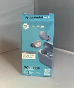 JLab Go Air POP True Wireless Bluetooth Earbuds, iOS, Android, Headphone SLATE - Picture 1 of 3