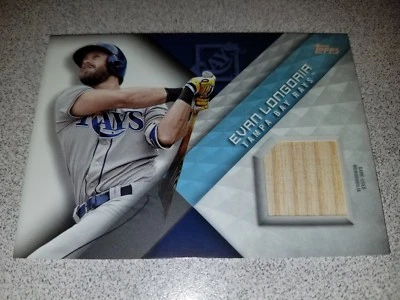 2018 TOPPS SERIES 1 EVAN LONGORIA MAJOR LEAGUE MATERIAL CARD GAME BAT MLM-EL - Image 1 of 2