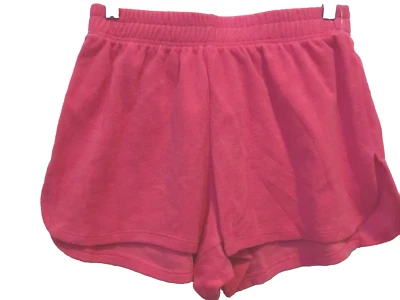 PANTALONES CORTOS DE PUNTO DE TELA DE RIZO ROSA SIN LÍMITES Cintura Elástica Talla. Jr. M Foto 1 de 4