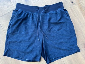 Lululemon T.H.E. Short Linerless 7" Heather Allover Blue M7AHPS Men's L Large - Picture 1 of 9