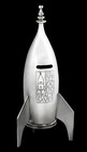 Rocket Ship Space Vehicle Saver Coin Piggy Bank 9.5" Art Deco Spaceship Model