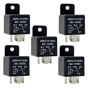 Paquete de 5 relés 12V 40A, relé de 5 pines modelo JD2912-1Z-12VDC 40amp 14VDC, automotriz - Imagen 1 de 12