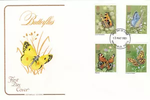 (105743) Cotswold Butterflies GB FDC Mansfield 1981 - Picture 1 of 1