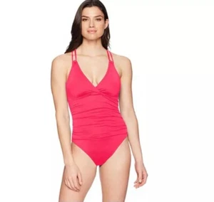 Traje de baño La Blanca 1 pieza con aros Island Goddess rosa LB0IG16 talla 6 - Imagen 1 de 8