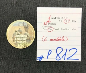 AAFES POGS, 13th Series/Printing,1 POG, 10¢ , #P812, FAIR - Picture 1 of 2