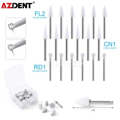 Dental Porcelain Resin Polishing Burs White Stone FG/Composite Finishing Burs RA - Image 1 of 4
