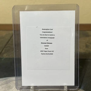 2024 Topps Finest UFC Intimidator Khamzat Chimaev Auto Redemption #IA-KCH - Picture 1 of 1
