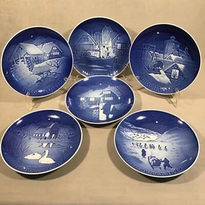 PV06723 Piatti da collezione vintage Bing Grondahl JULE AFTER 7" 1972-77 (6 pezzi) - Foto 1 di 7