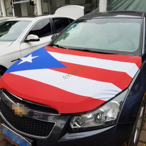 Auto Motorhaube Abdeckung Flagge Puerto Rico Motorhaube Banner Flagge 3,3 x 5 Fuß elastischer Stoff - Bild 1 von 5