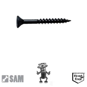 25 Stück schwarze Spanplattenschrauben EDELSTAHL A2 SCHWARZ Senkkopf 5,0X35 TORX - Bild 1 von 1