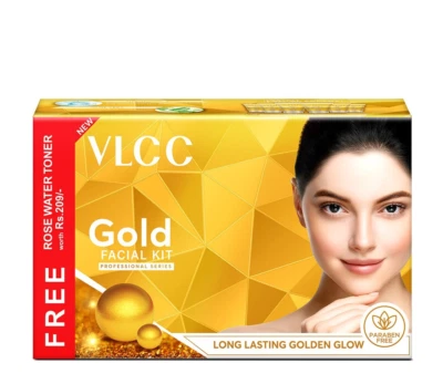 Kit facial VLCC Gold con tónico de agua de rosas GRATIS 300 g + 100 ml Foto 1 de 3