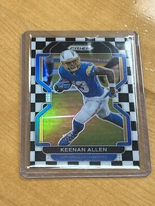 2021 Panini Prizm Keenan Allen SP Black and White Checkerboard Card #166 🏁