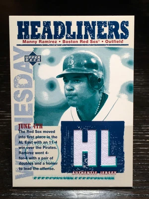 2003 Upper Deck Headliners #HL-MR Manny Ramirez Boston Red Sox Jersey - Image 1 of 2
