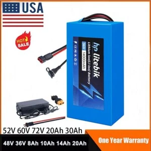 48V 36V 8Ah 10Ah 14Ah 20Ah Ebike Lithium Battery Pack for Electric Bike Scooter - Picture 1 of 54