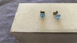 Ohrringe Ohrstecker Blau Türkis Glas - Bild 1 von 3