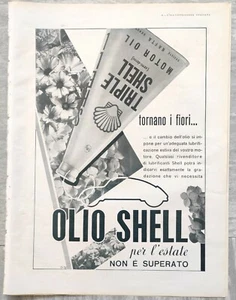 Anni 30 PUBBLICITÀ OLIO MOTORE AUTO TRIPLE SHELL Advertising - Imagen 1 de 1