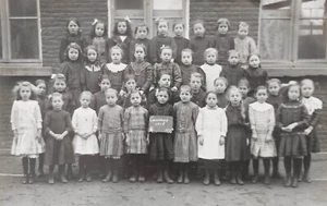 Carte photo Cuesmes Wallonie Belgique, CPA, Carte postale, Ecole, Scolaire, CPA - Picture 1 of 5