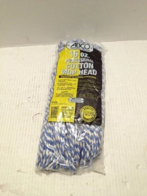 ABCO 01302-TS 16 OZ 4 PLY BLUE RIBBON MOP HEADS - CASE OF 12 - Image 1 of 3