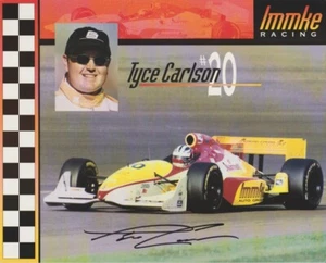 1998 Tyce Carlson signed Immke Racing Oldsmobile Dallara Indy Car Hero Card - Picture 1 of 2