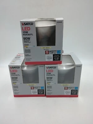 (3) Satco Nuvo 90W Equivalent Soft White PAR38 Medium Dimmable LED Floodlight  - Image 1 of 3
