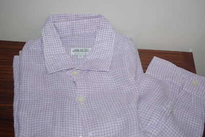 Piattelli Barneys New York Mens Long Sleeve Button Down Shirt Checks Size:L  - Image 1 of 3