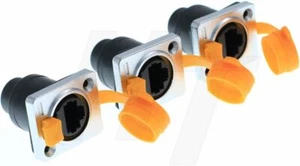 Panel Mount for RJ45 Connector Ethernet Networking Cat5e Feedthrough Chassis - Picture 1 of 4