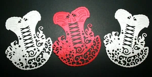 5 CORSÉ papel cartucho troquelado adornos álbum de recortes tarjeta hacer San Valentín - Imagen 1 de 12