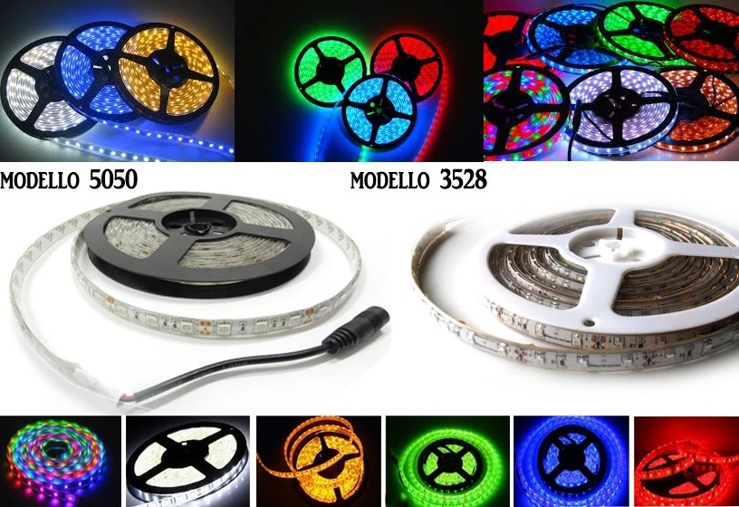 STRISCIA A LUCE LED BIANCA FREDDA SMD 5050 STRIP 5 METRI 300 LED IMPERMEABILE - Immagine 1 di 1