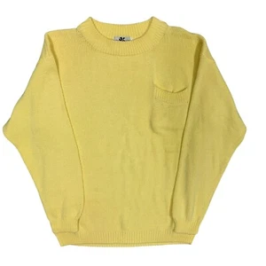 Suéter de punto de algodón amarillo Hudsons Bay de colección cuello redondo mediano - Imagen 1 de 5