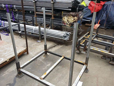 QUICKFIT SCAFFOLD TOWERS Stackable Steel Stillage 1.3 x 900 x 1M Rem. Posts, heavy duty (£110+VAT)