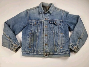 Giacca foderata coperta camionista denim vintage Levis uomo 40 Med made USA 70506 0316 - Foto 1 di 14