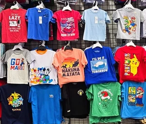 Boys Lot Tee Shirt Short Sleeve Wholesale Clothes Toddler Kids Baby Size Gift NW - Picture 1 of 4