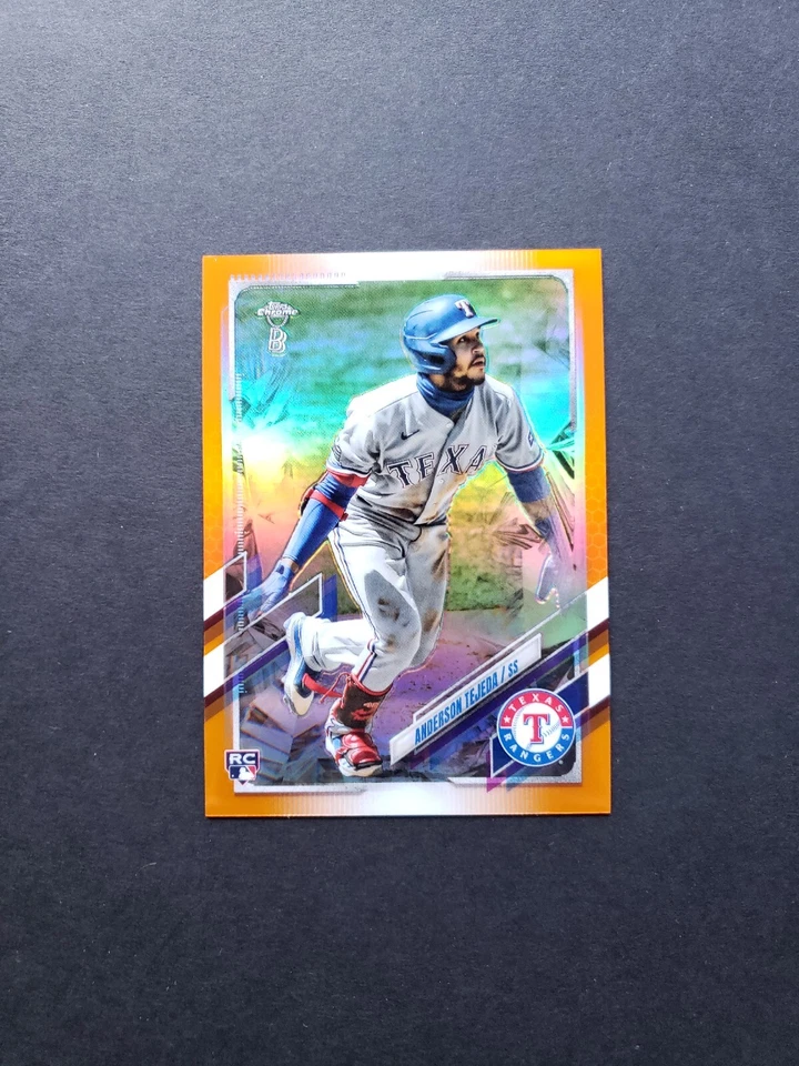 2021 Topps Chrome Ben Baller /25 Orange Refractor #184 Anderson Tejeda ROOKIE RC - Image 1 of 4