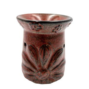 Scentsy Red Rust Sunflower Wax Warmer Plug In Globe Only Read - Picture 1 of 9