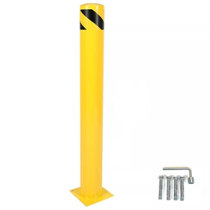 42" H 5" D Safety Bollard Post Powder Coated Safety Parking Barrier Post Steel - Picture 1 of 15