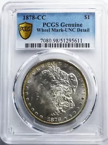 1878 CC 1 $ Morgan Silber One Dollar Carson City PCGS Stempelglanz Radmarke - Bild 1 von 4
