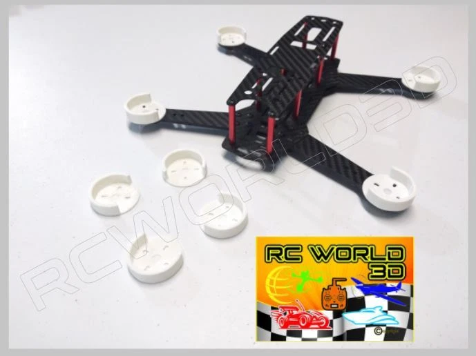 QUADCOPTER BRUSHLESS MOTOR MOUNT/BASE PROTECTOR WHITE  3D PRINTED SOLID - PLA - Image 1 of 4