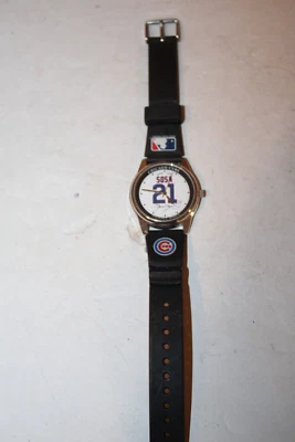 2004 Chicago Cubs Sammy Sosa #21 Game Time Watch - Image 1 of 4