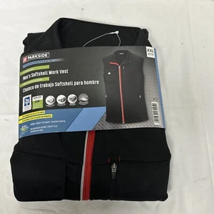 Parkside Mens Black Softshell Work Vest Size XXL 50/52 New - Picture 1 of 6